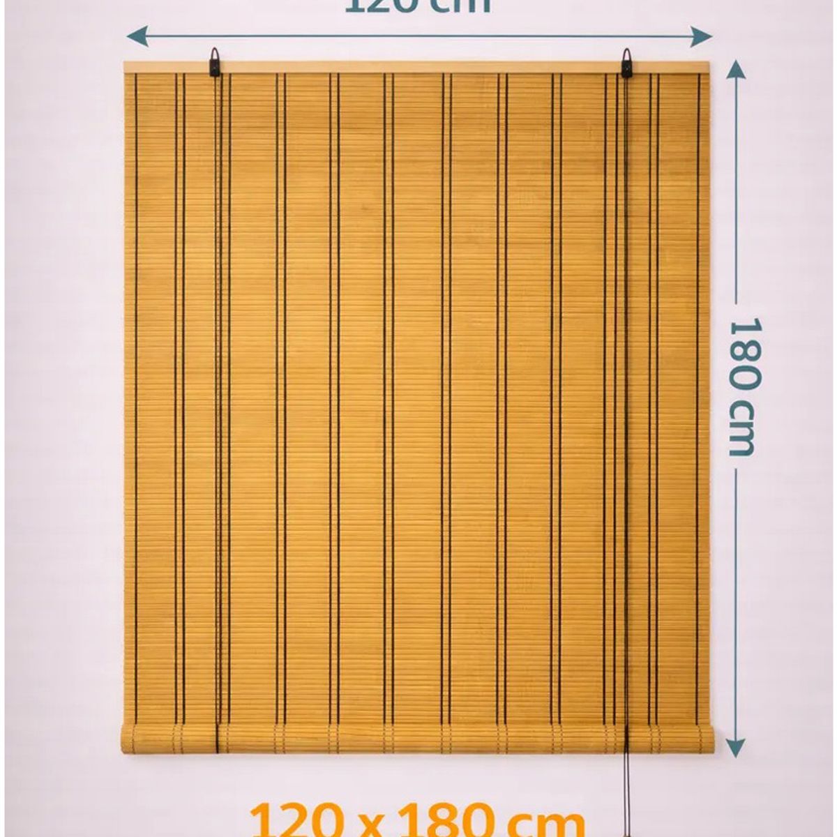 GENERICO - Cortina Roller Persiana Enrollable 120x180cm Bambú Vitrineon