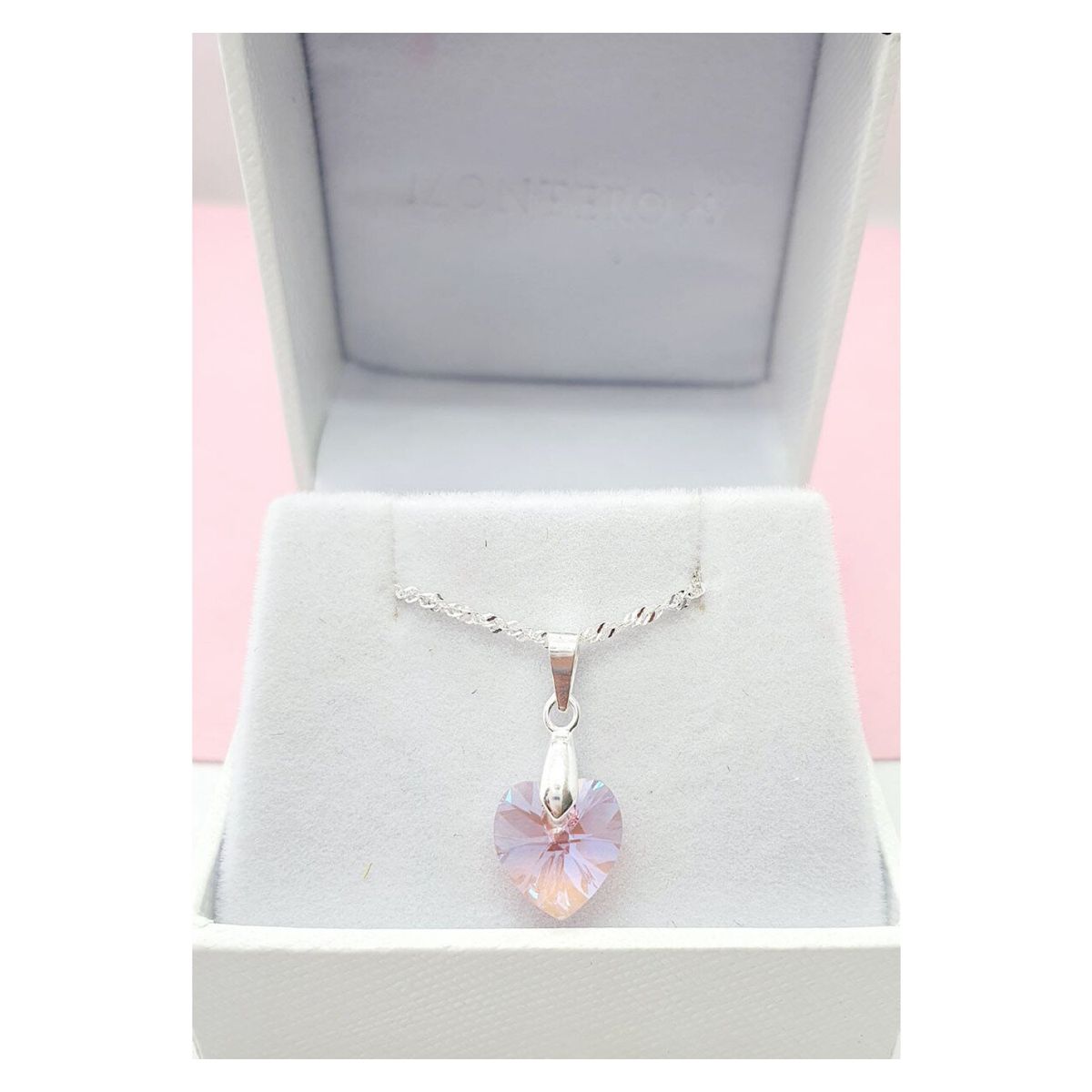 JOYAS MONTERO - Collar Romance Con Cristal Genuino Rosa