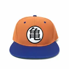 LA CASA DE LOS AROMAS - Gorra Snapback Naranja y Azul - Símbolo Kame de Goku