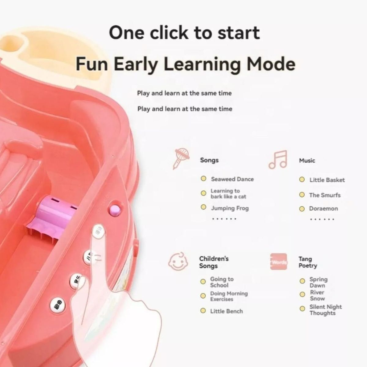 GENERICO - Juego De Pesca Infantil Con Agua Y Musica 3 En 1 Para Niños