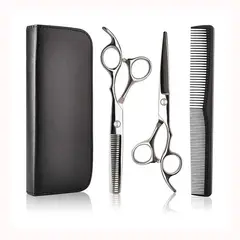 GENERICO - Set de tijeras para cabello esculpir entresacadora y cortadora