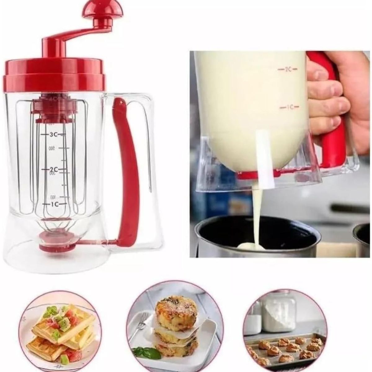 GENERICO - Dispensador De Masas Con Medidor Jarra Dosificadora