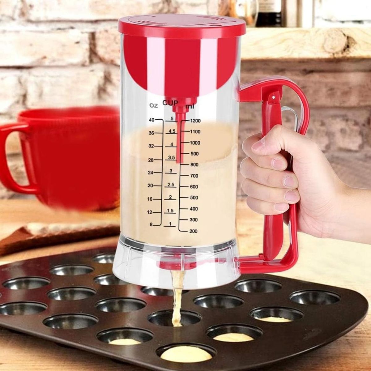 GENERICO - Dispensador De Masas Con Medidor Jarra Dosificadora