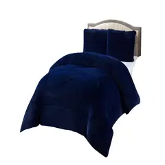 GENERICO - COBERTORES CON CHIPORRO DE PELUDOS PLAZA Y MEDIA 180X200CM ROSA AZUL M