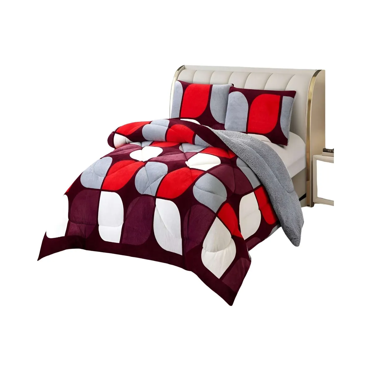 GENERICO - COBERTOR CON CHIPORRO PLUSH 2 PLAZAS 230X250CM MULTICOLOR C6