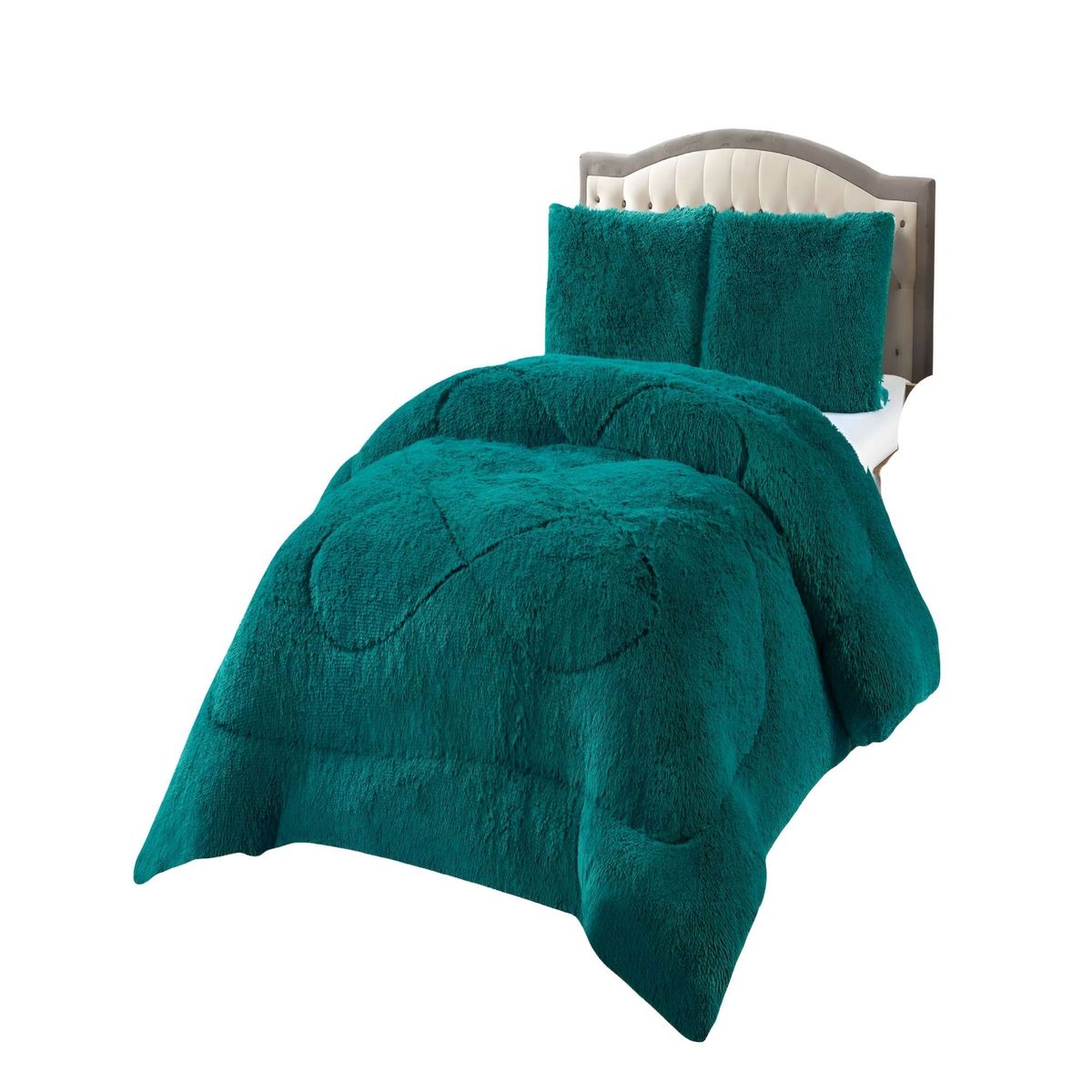 GENERICO - COBERTORES CON CHIPORRO DE PELUDOS 2 PLAZAS 230X250CM TURQUESA