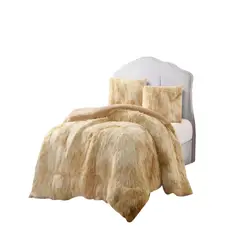 GENERICO - COBERTORES CON CHIPORRO DE PELUDOS 2 PLAZAS 230X250CM BEIGE2