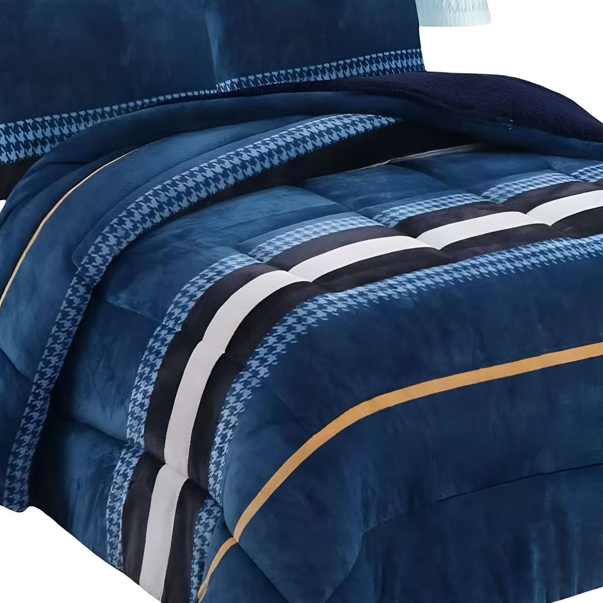 GENERICO - COBERTOR SHERPA 2 PLAZAS 230X250CM AZUL M B11