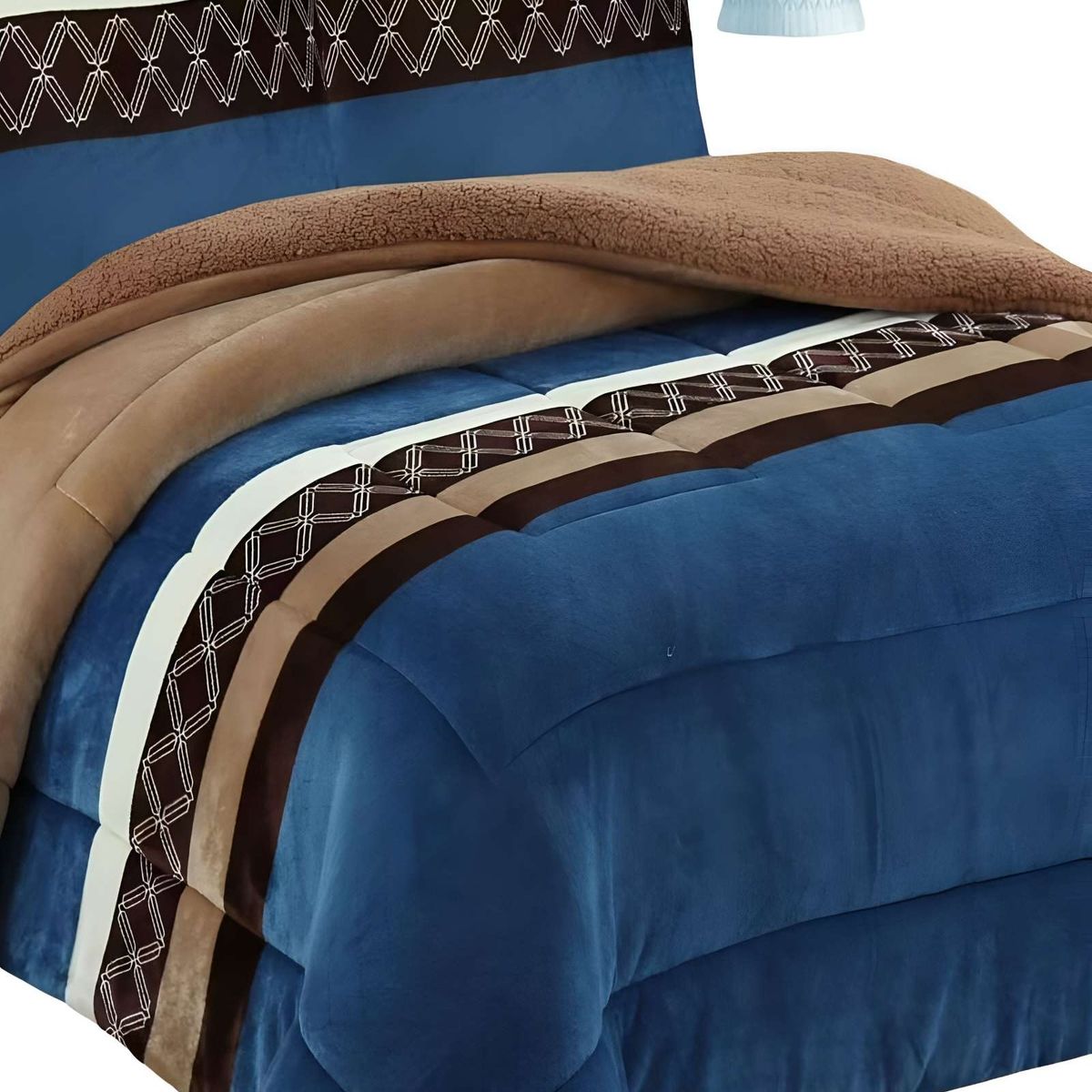 GENERICO - COBERTOR SHERPA 2 PLAZAS 230X250CM MULTICOLOR B20