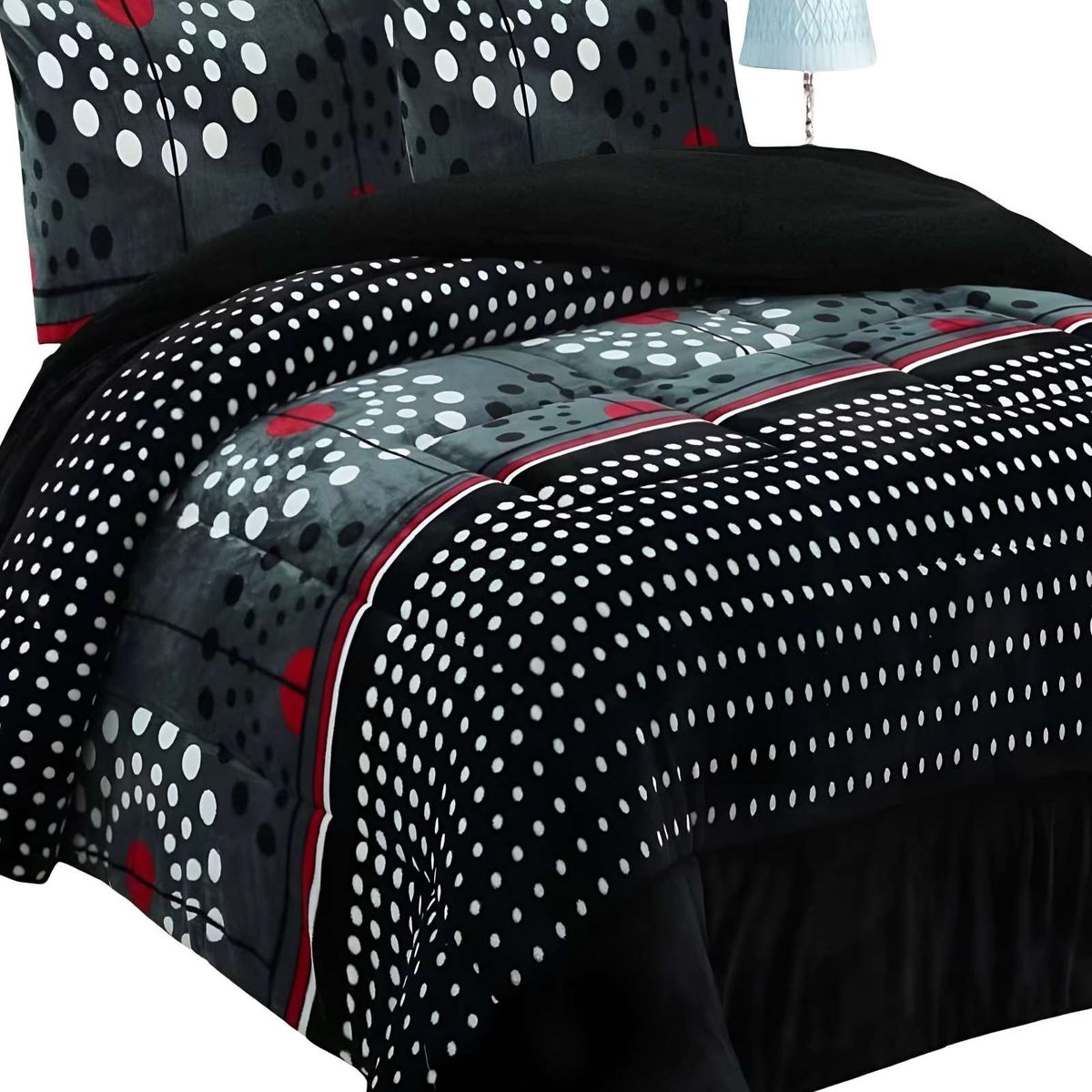 GENERICO - COBERTOR SHERPA 2 PLAZAS 230X250CM NEGRO B29