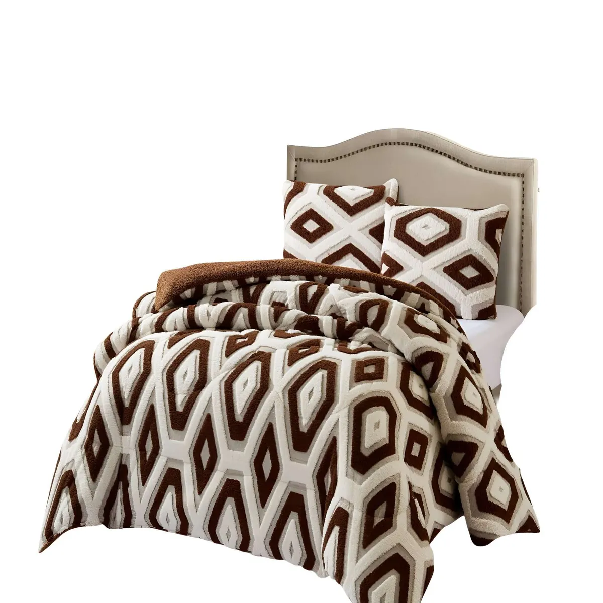 GENERICO - COBERTOR CON CHIPORRO DE JACQUERD CUTTING KING 250X270CM BLANCO B4