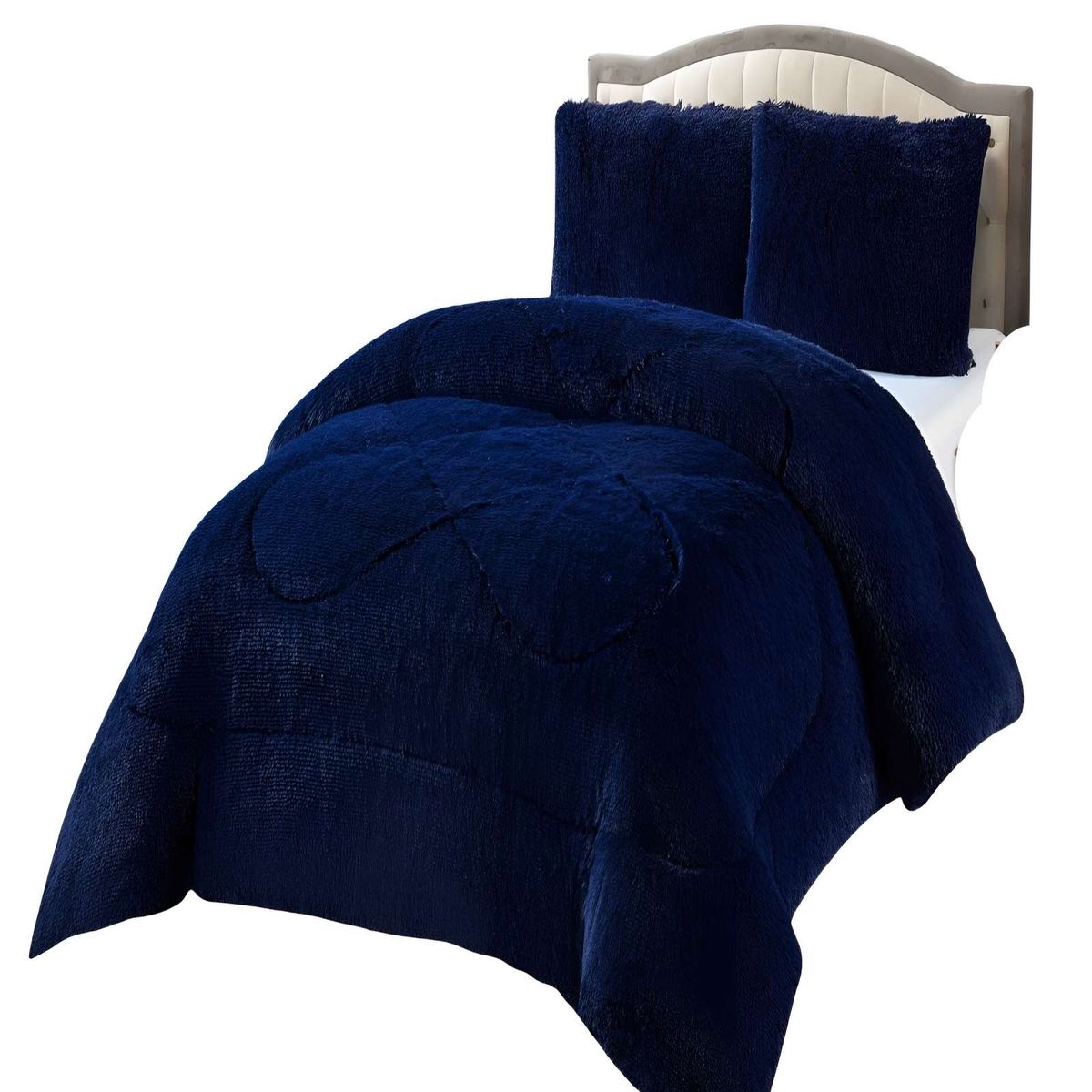 GENERICO - COBERTORES CON CHIPORRO DE PELUDOS KING 250X270CM AZUL M