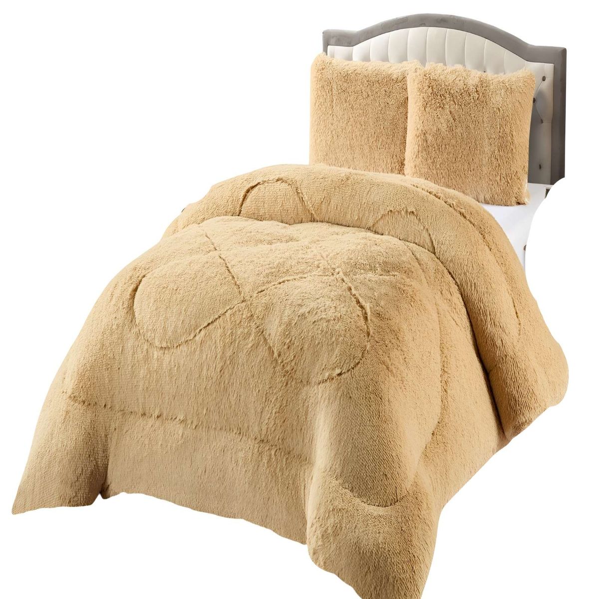 GENERICO - COBERTORES CON CHIPORRO DE PELUDOS KING 250X270CM BEIGE