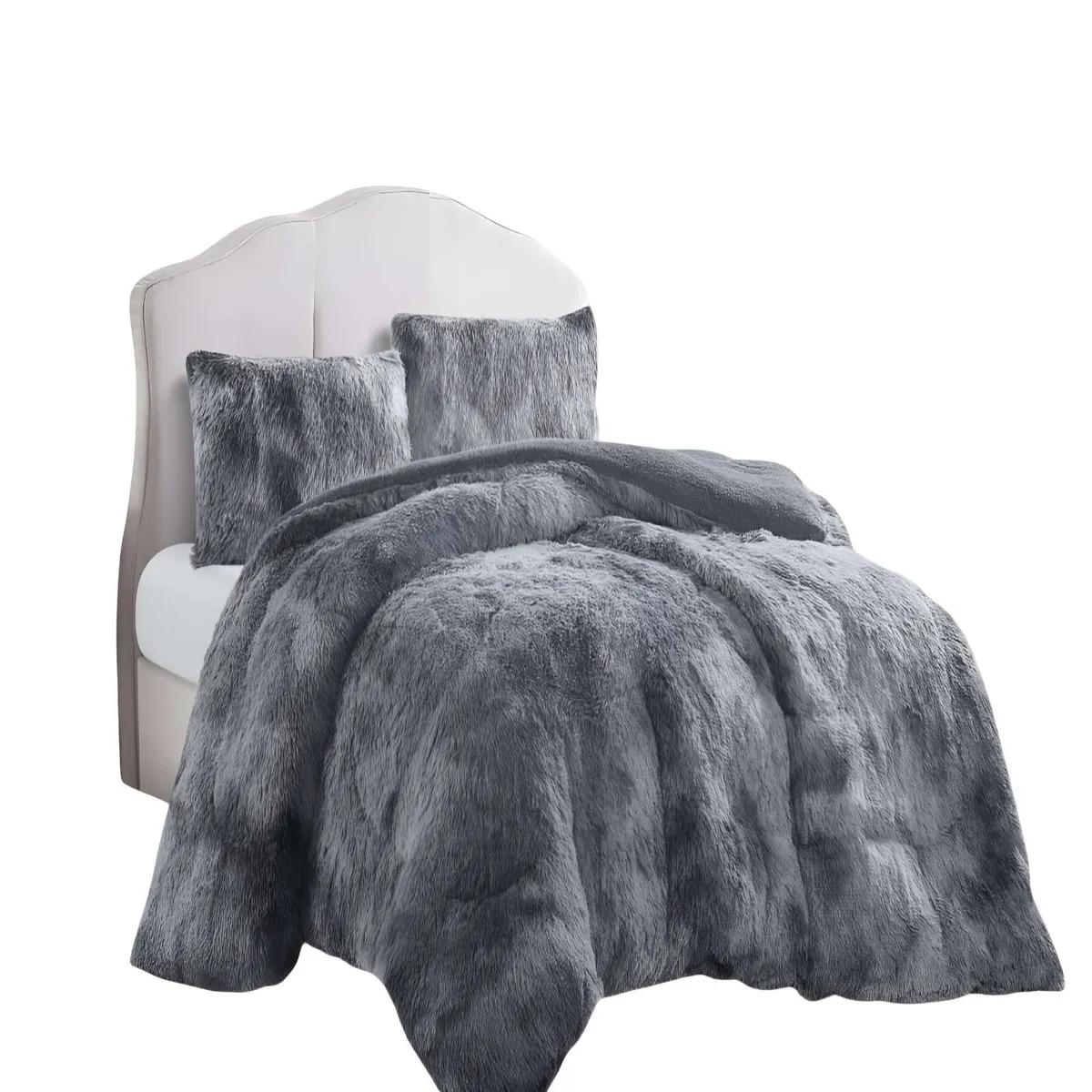 GENERICO - COBERTORES CON CHIPORRO DE PELUDOS KING 250X270CM GRIS C