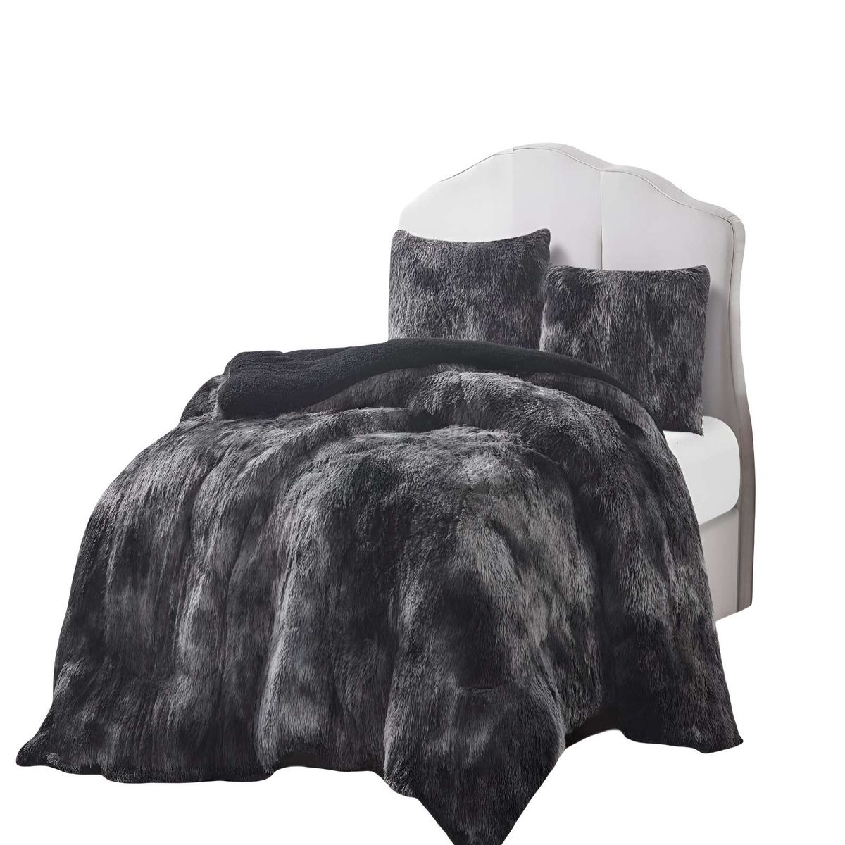 GENERICO - COBERTORES CON CHIPORRO DE PELUDOS KING 250X270CM NEGRO