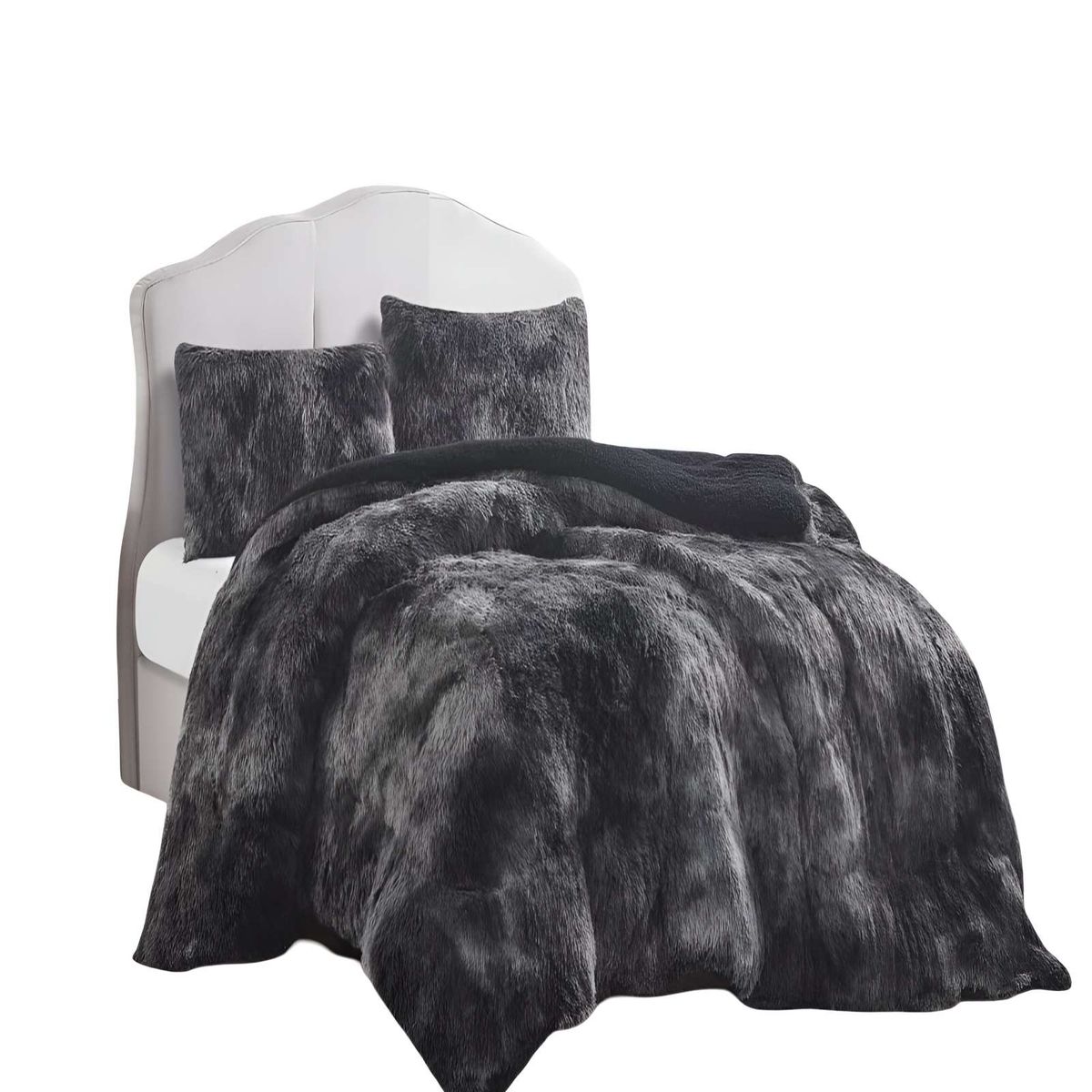 GENERICO - COBERTORES CON CHIPORRO DE PELUDOS KING 250X270CM NEGRO