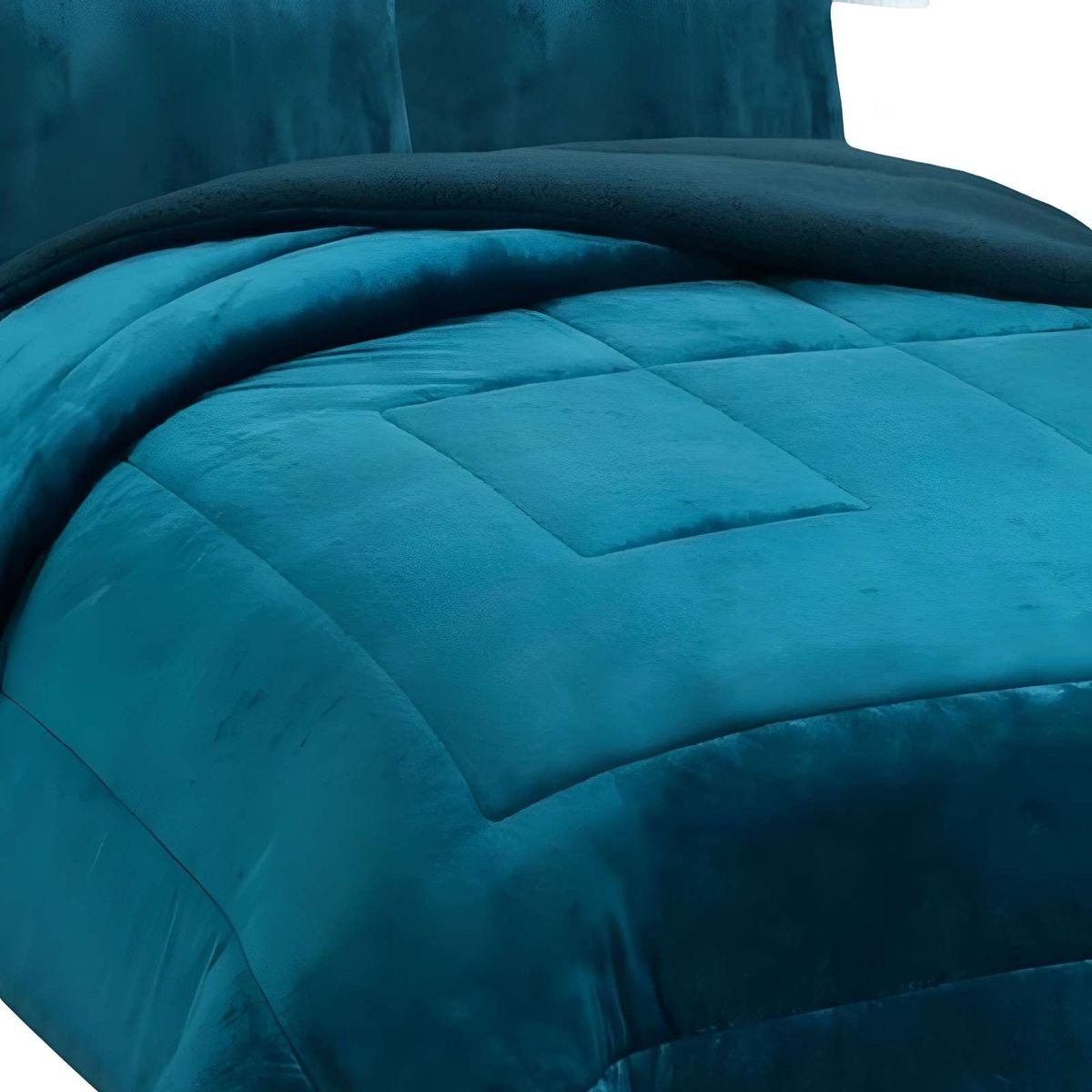 GENERICO - COBERTOR SHERPA KING 250X270CM TURQUESA B9