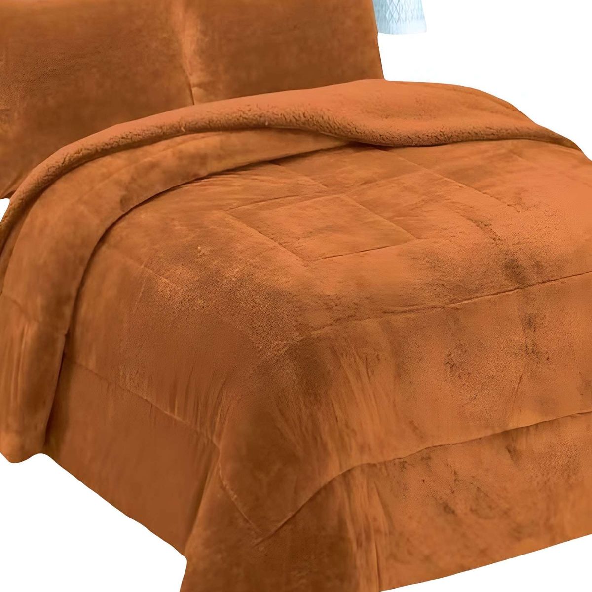 GENERICO - COBERTOR SHERPA KING 250X270CM MOSTAZA B12