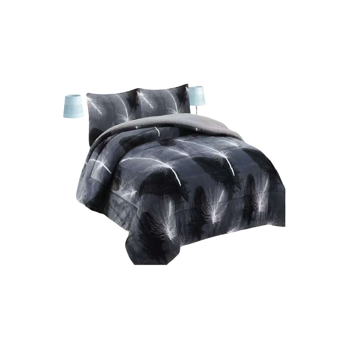 GENERICO - COBERTOR SHERPA KING 250X270CM GRIS B20