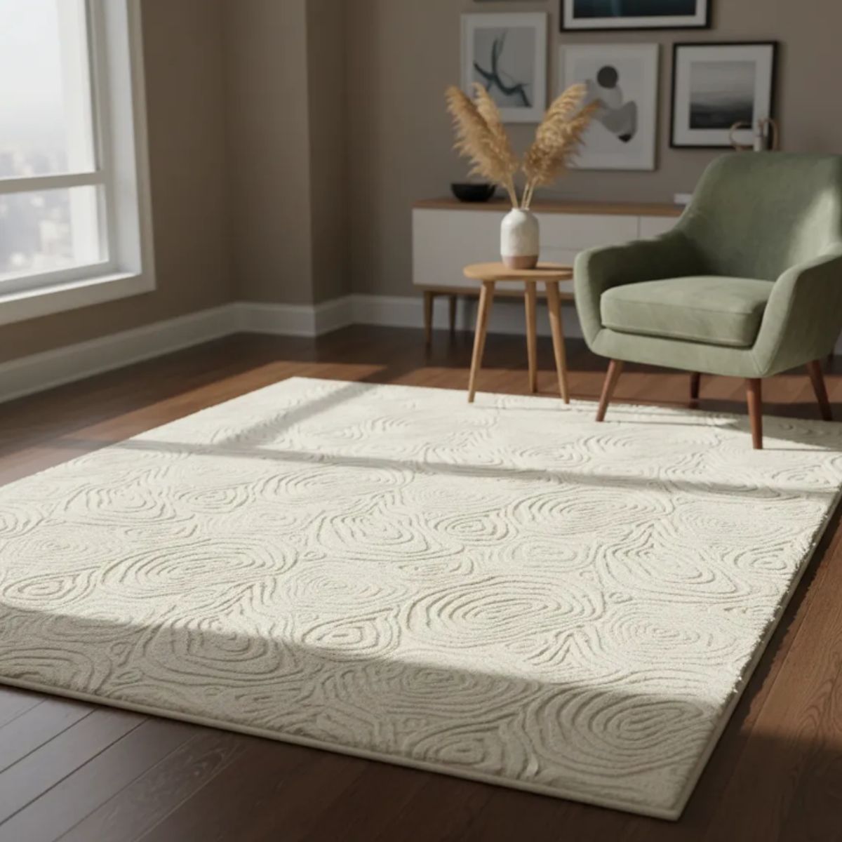 GENERICO - Alfombra Grande 2x2.4m Moderna Peluda Suave Sala De Estar