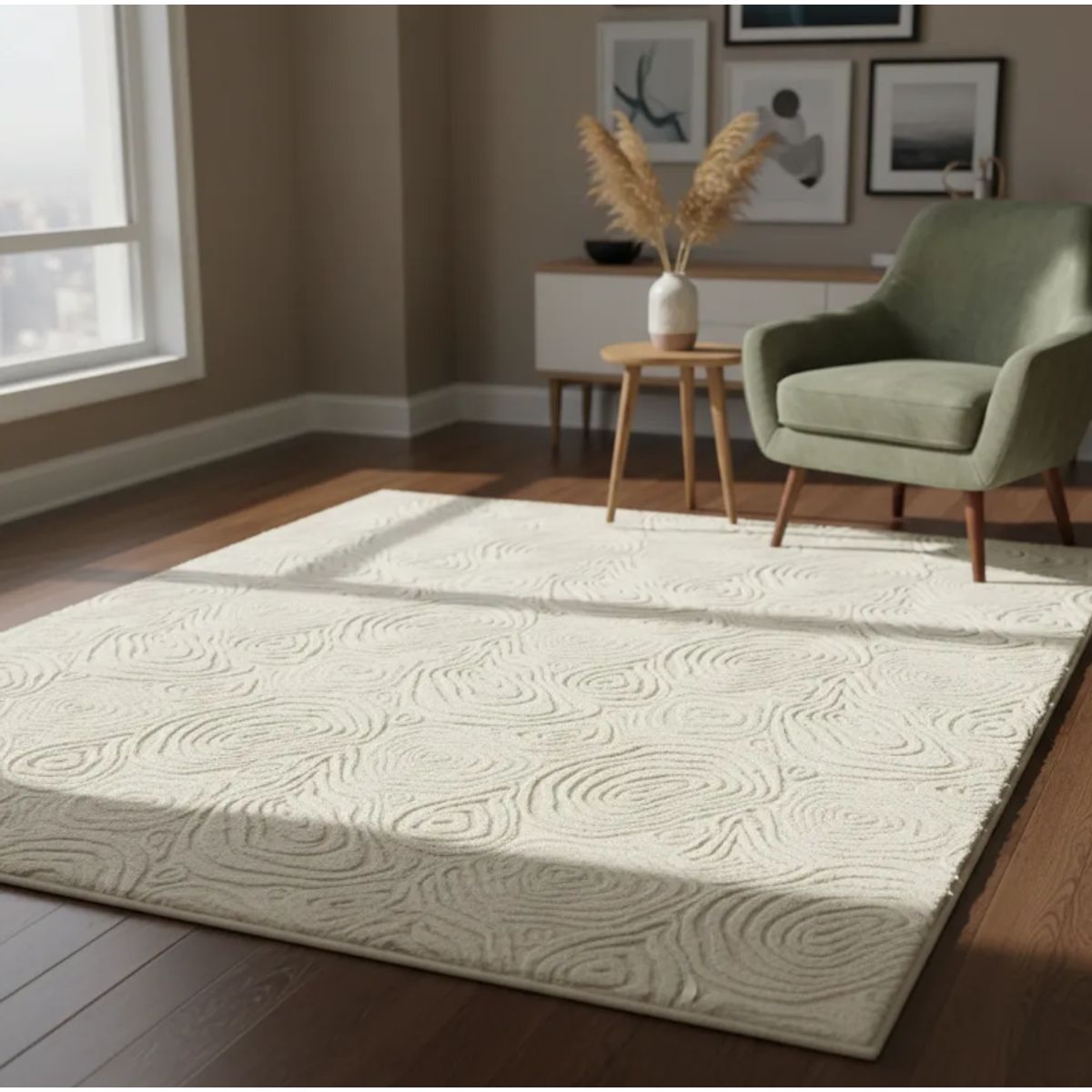 GENERICO - Alfombra Grande 2x2.4m Moderna Peluda Suave Sala De Estar