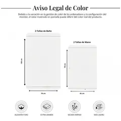 CANNON - Juego 4 Toallas De Baño De Algodón 400gr