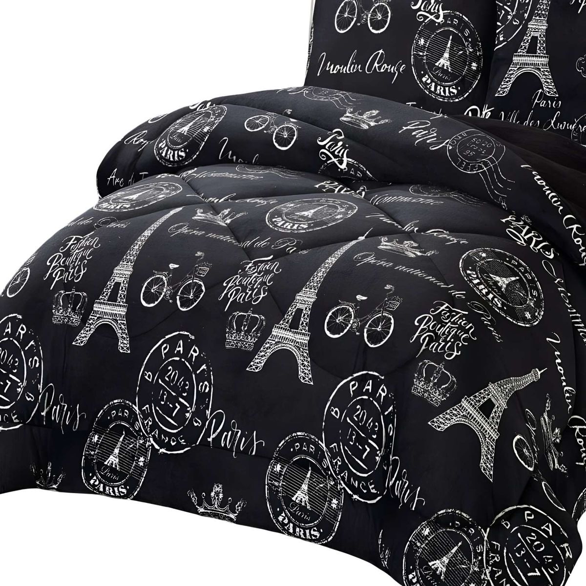 GENERICO - COBERTOR PLUSH CON CHIPORRO 2 PLAZAS 230X250CM COLOR NEGRO C12