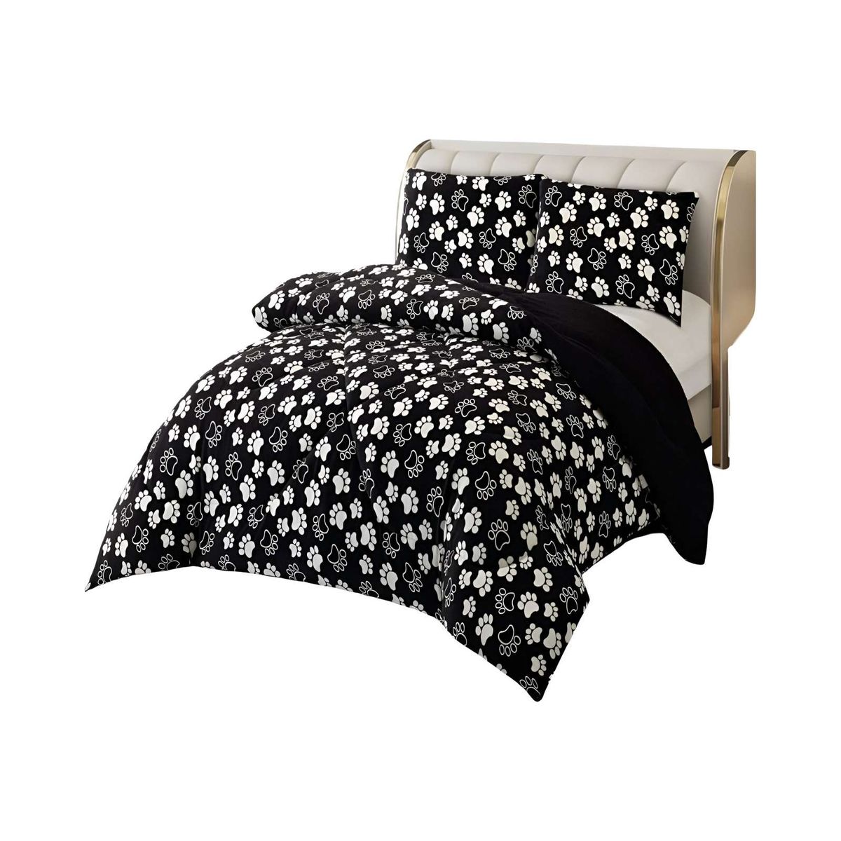 GENERICO - COBERTOR PLUSH CON CHIPORRO 2 PLAZAS 230X250CM COLOR NEGRO C13