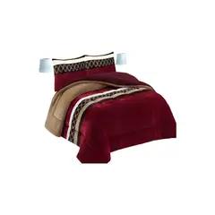 GENERICO - COBERTOR CON CHIPORRO 2 PLAZAS 230X250CM COLOR BURDEO B30