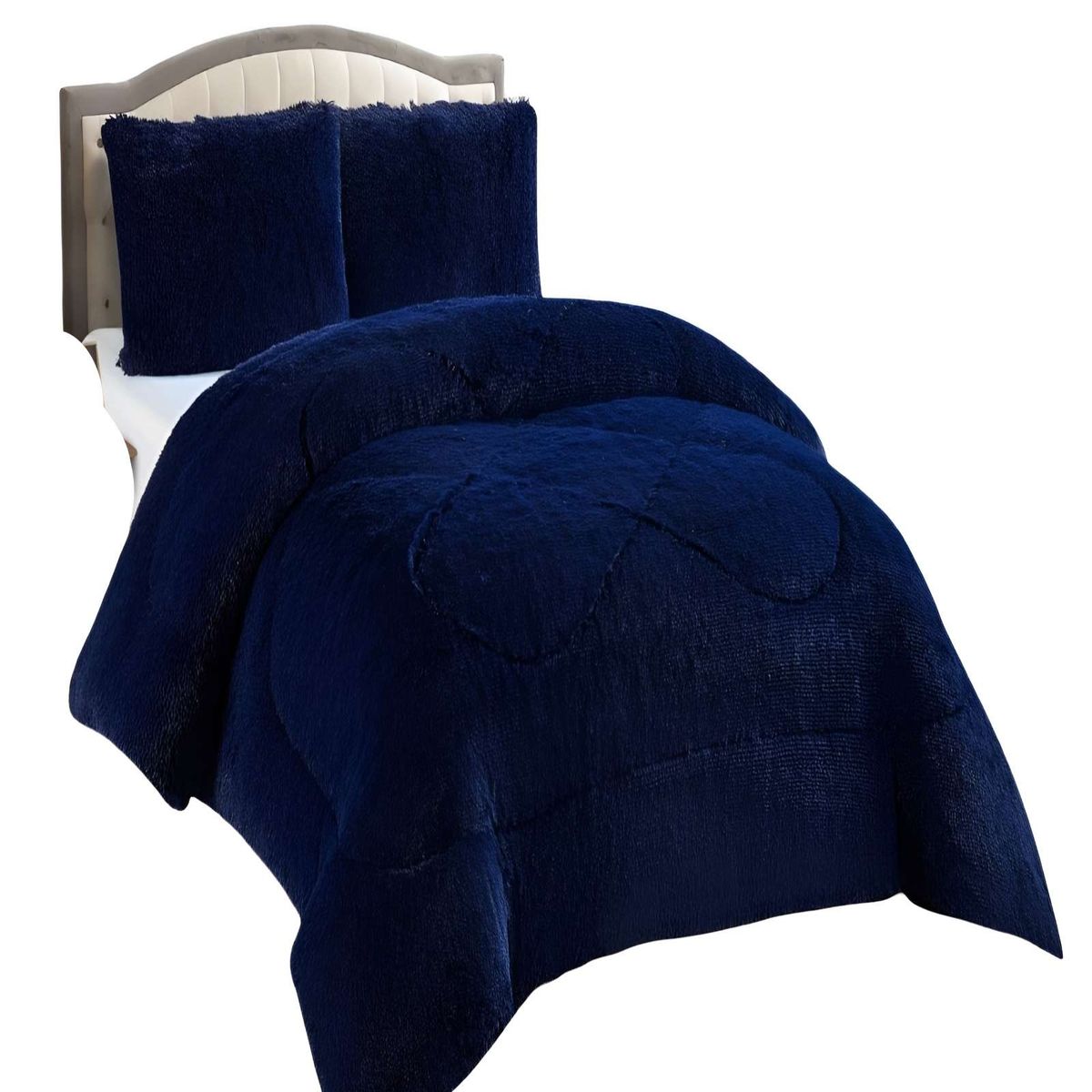 GENERICO - COBERTORES DE PELUDOS CON CHIPORRO KING 250X270CM COLOR AZUL M