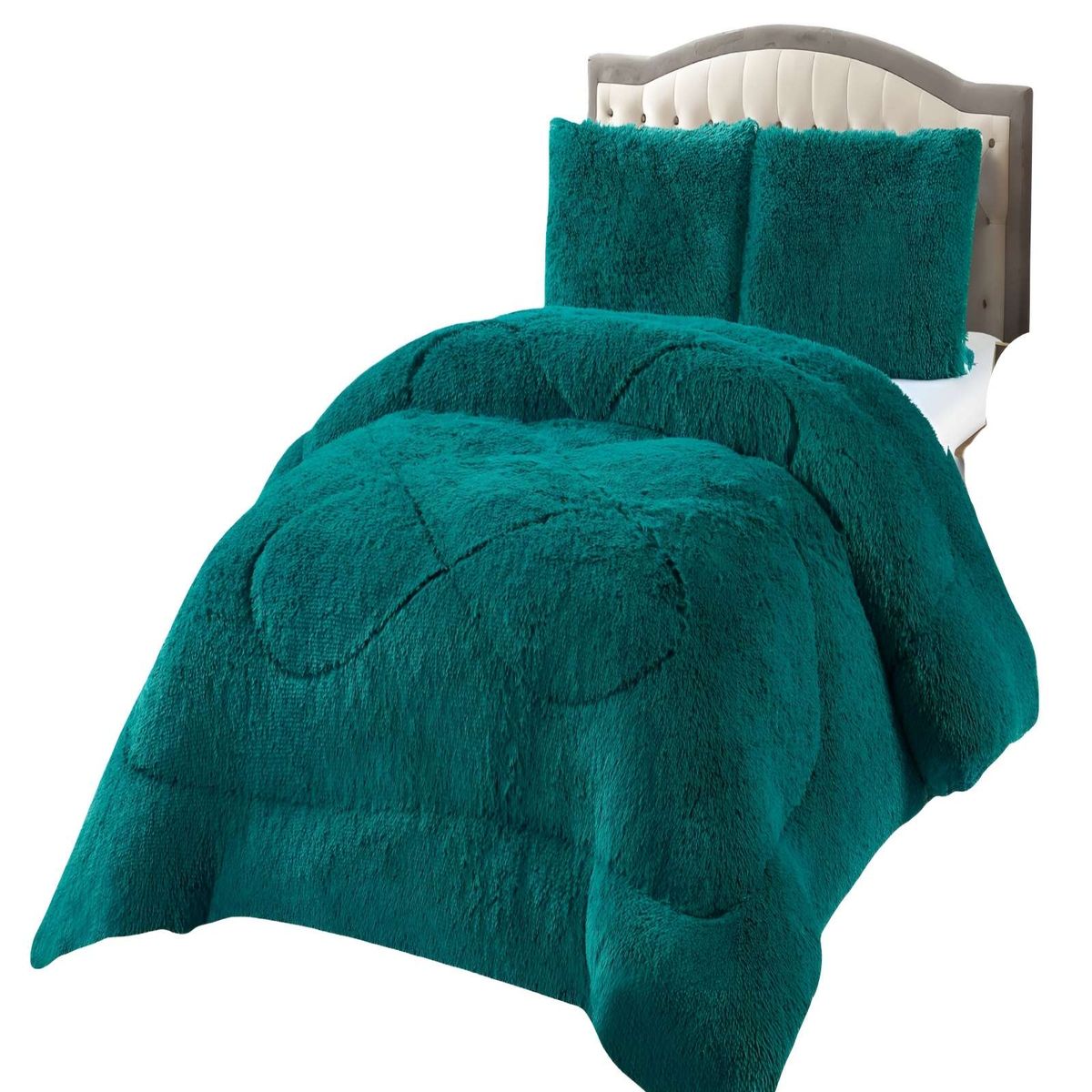 GENERICO - COBERTORES DE PELUDOS CON CHIPORRO KING 250X270CM COLOR TURQUESA