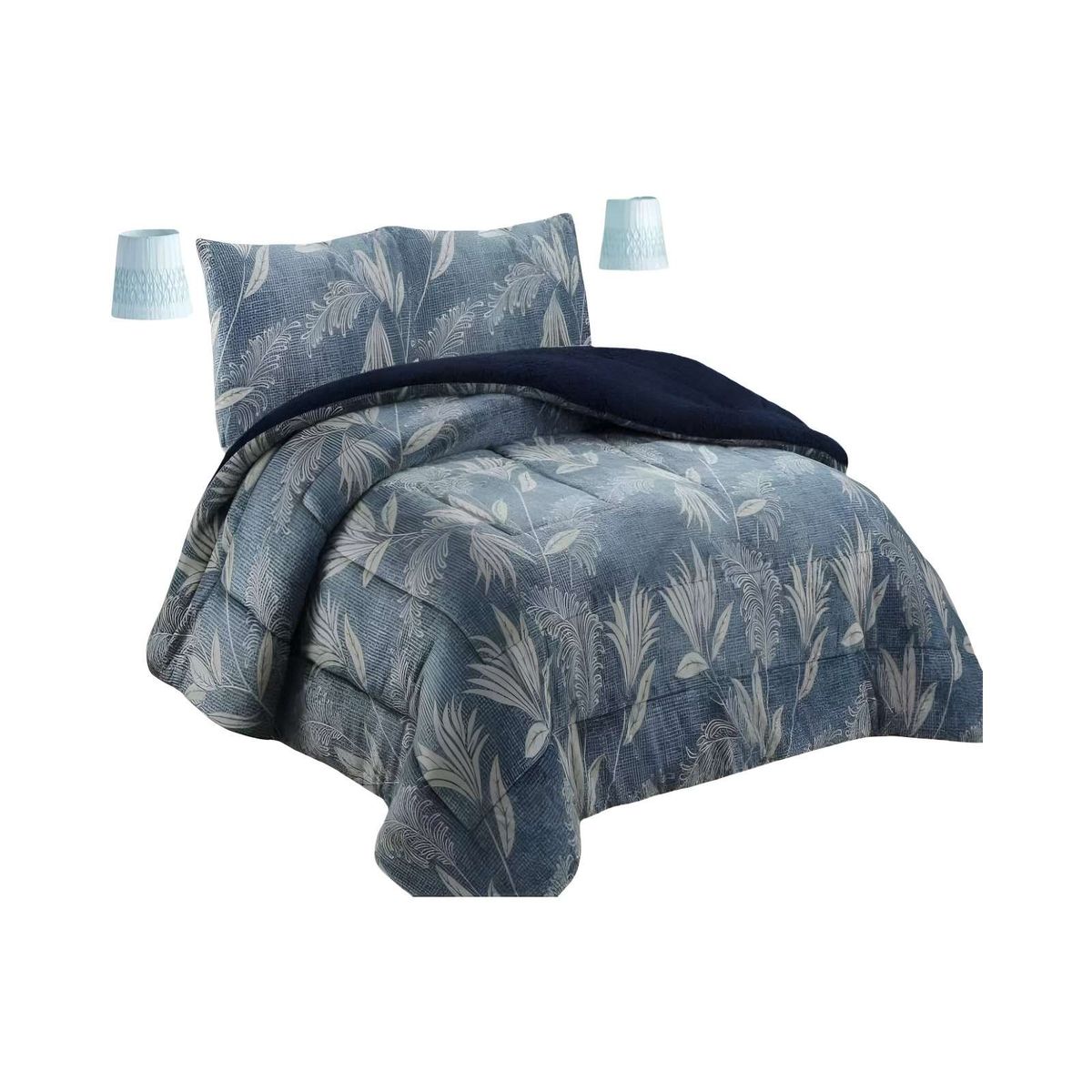 GENERICO - COBERTOR CON CHIPORRO KING 250X270CM COLOR CELESTE B21