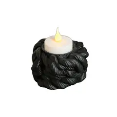 GENERICO - Portavelas LED- Nudo de Cuerda