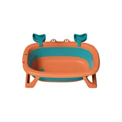 GENERICO - TINA BAÑERA PLEGABLE CANGREJO BEBE NARANJA