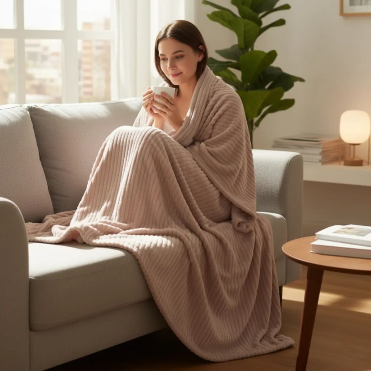 GENERICO - Manta Decorativa Suave para Cama y Sofá  Piecera 130×150 cm
