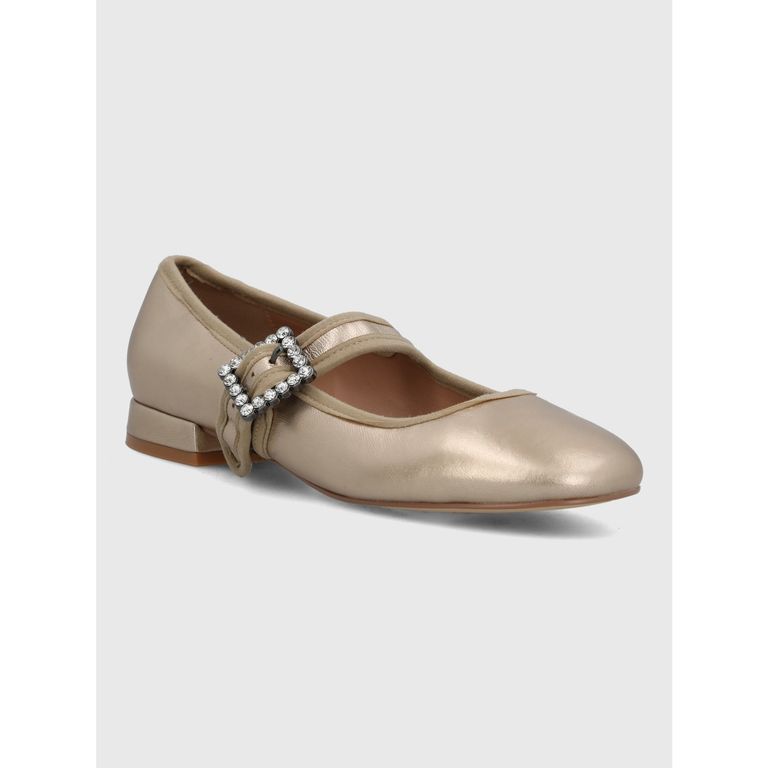 Ballerina Cuero Mujer Hully Metalizado