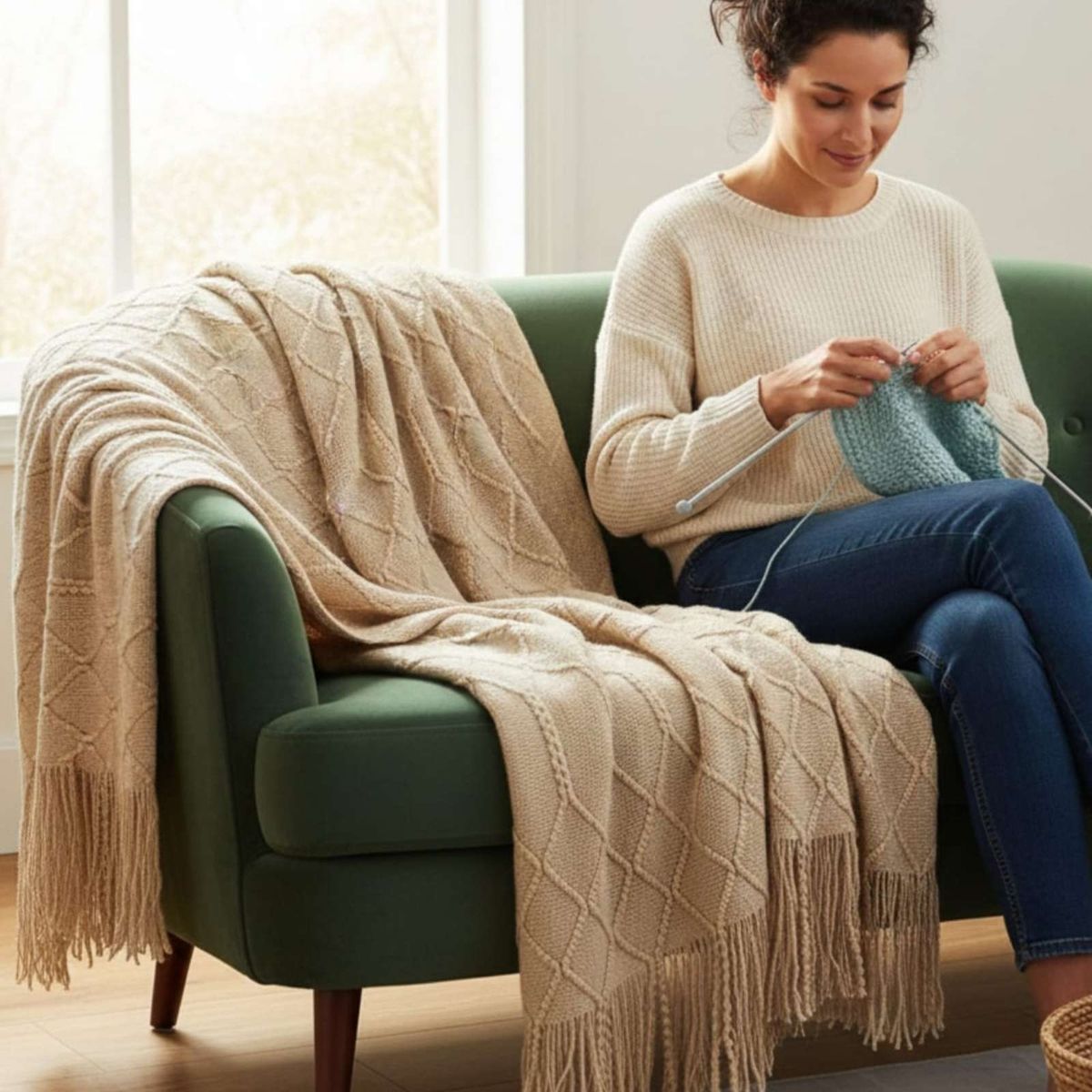 GENERICO - Mantas Tejidas lujosas Para Decorar tu sofa