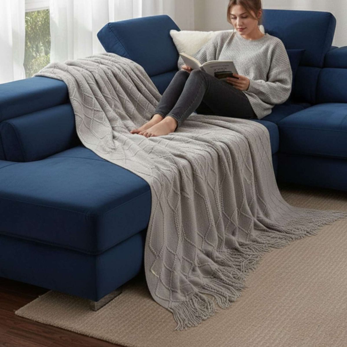 GENERICO - Mantas Tejidas lujosas Para Decorar tu sofa