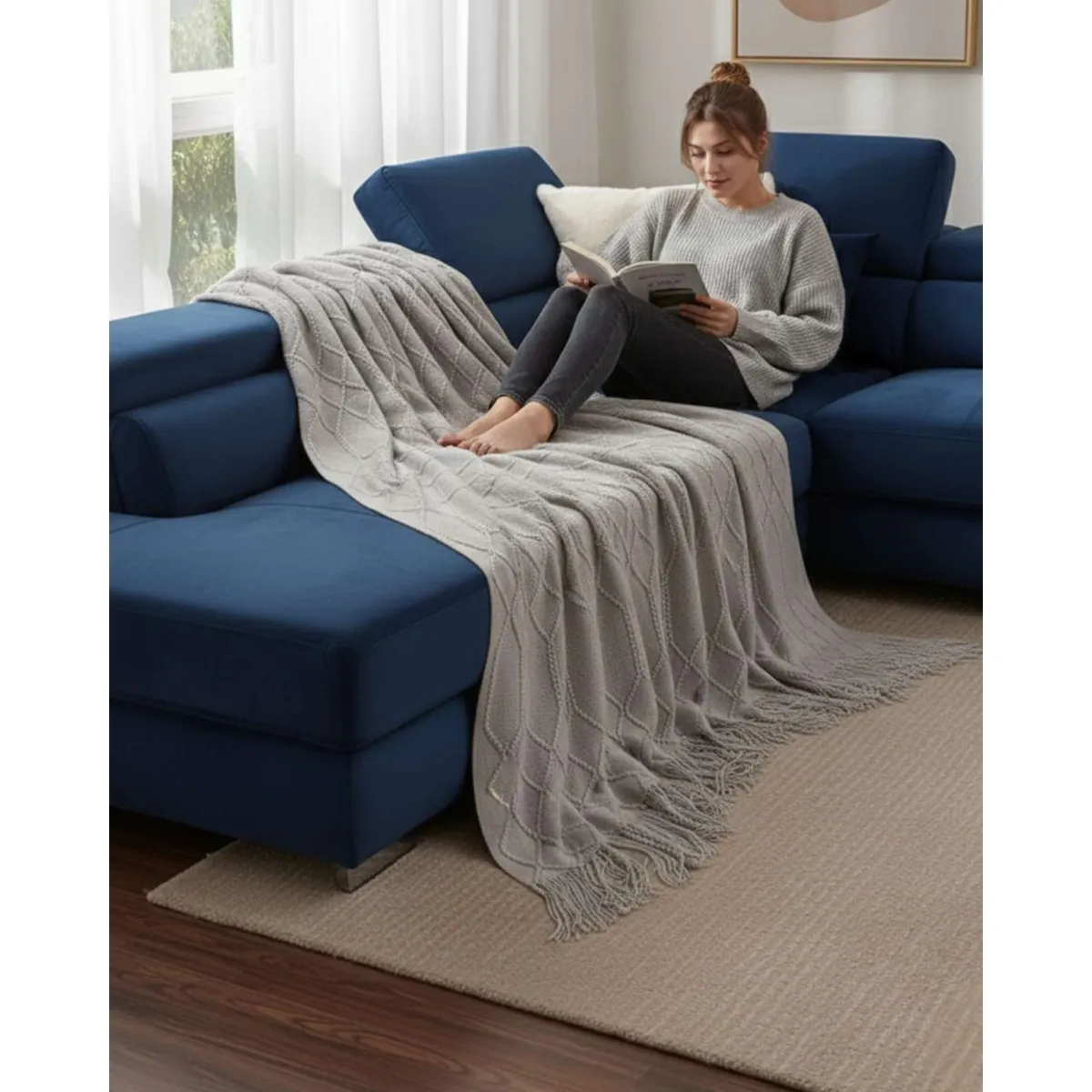 GENERICO - Mantas Tejidas lujosas Para Decorar tu sofa
