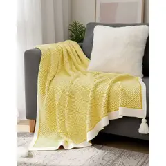 GENERICO - Mantas con diseño de tejidos Jacquard para sofas