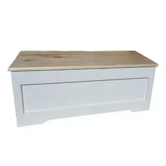 GENERICO - Baúl un Metro Blanco Tapa Semibrillo