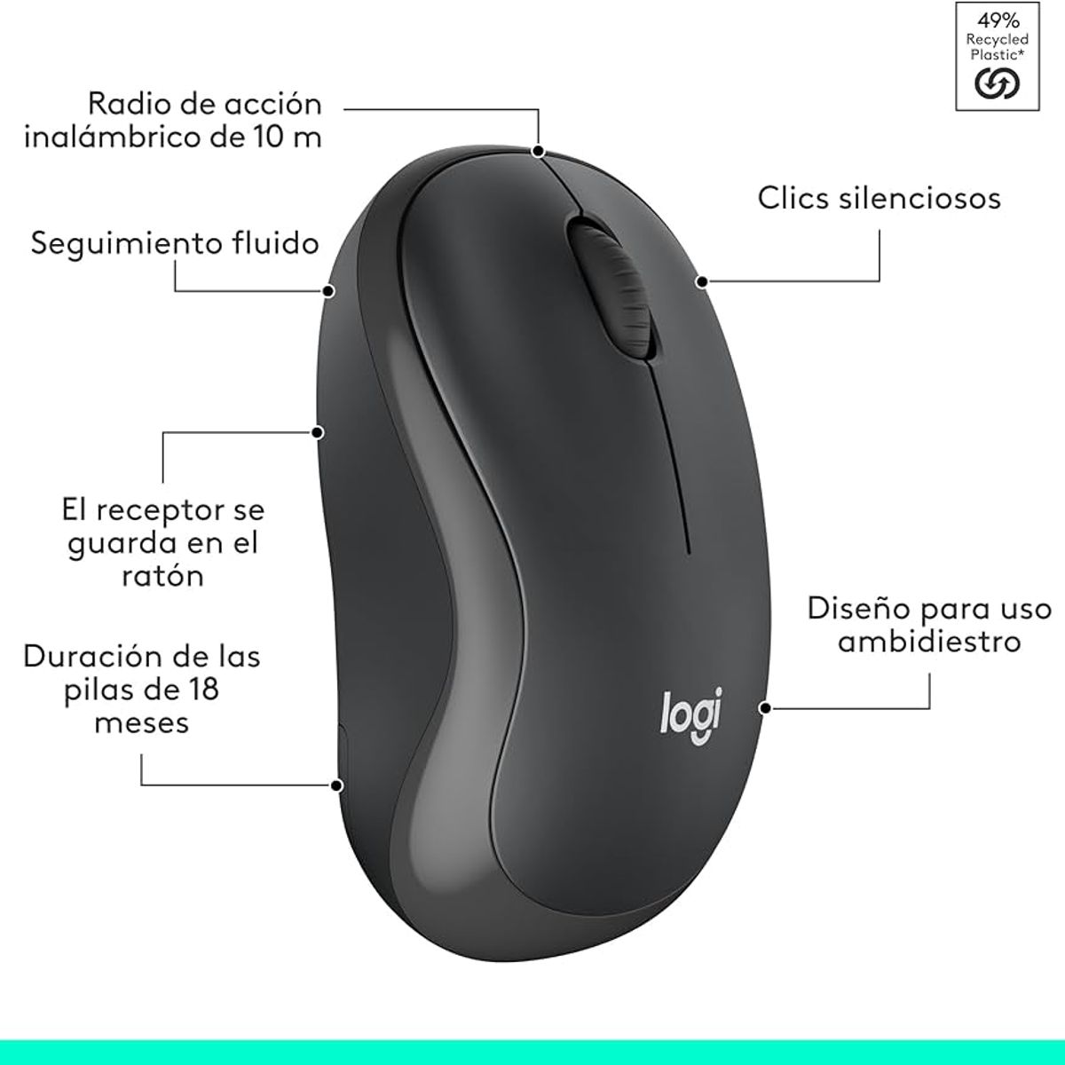LOGITECH - Set Teclado & Mouse Inalámbrico Logitech MK295 Tecnologia Silent Touch BT 2.4Ghz