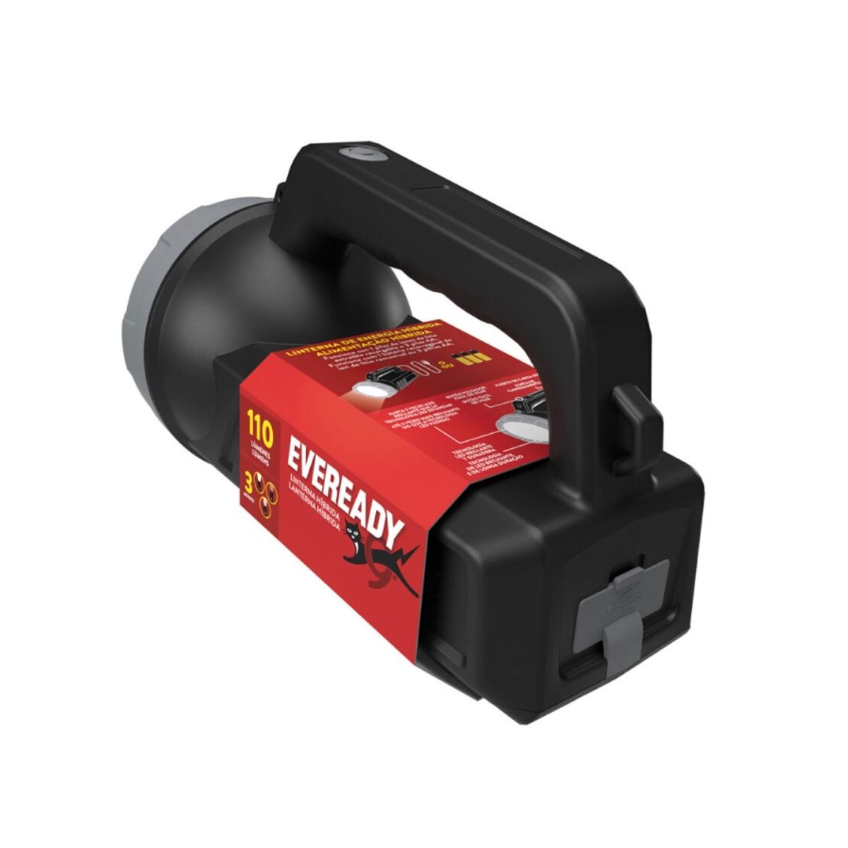 EVEREADY - Linterna Hibrida Eveready Recargable 110 Lúmenes