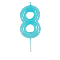 GENERICO - Vela Nº 8 celeste 8cm