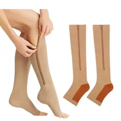 GENERIC - Calceta Compresión Con Cierre Varices Calcetín