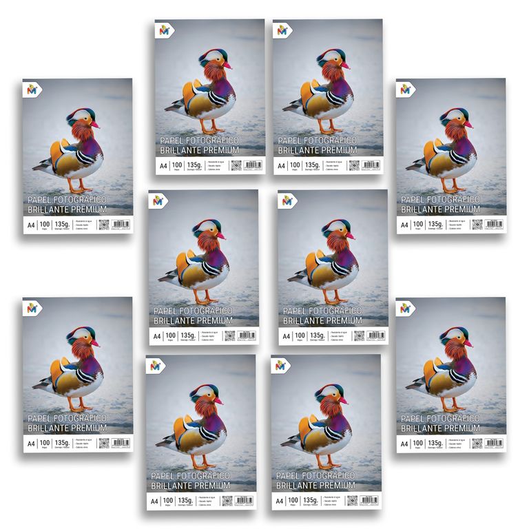 Papel Fotografico A4 135g x1000 Hojas - Secado Rapido