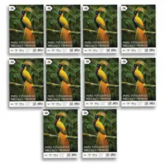 MALIK - Pack 10 Papel Fotográfico A4 180gr Brillante Profesional