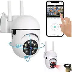GENERICO - Camara bidireccional 360° Wifi con alarma Exterior
