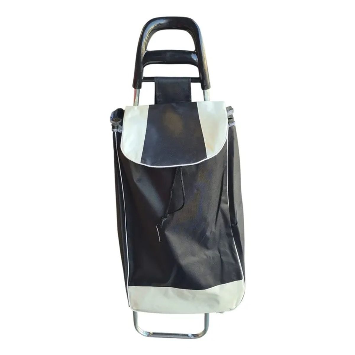 GENERICO - Carro De Compras Plegable De Tela 30kg Carrito De Feria Negro