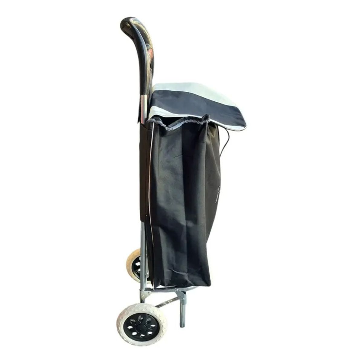 GENERICO - Carro De Compras Plegable De Tela 30kg Carrito De Feria Negro